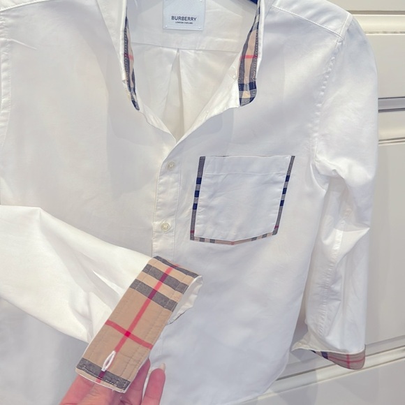 Boys' Burberry Button Down Shirt Size 12 - Picture 3 of 10